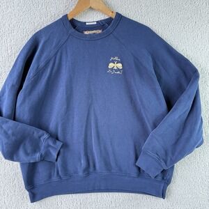 Mother The Biggie Concert bug off Sweatshirt Women Small Blue Long Sleeve